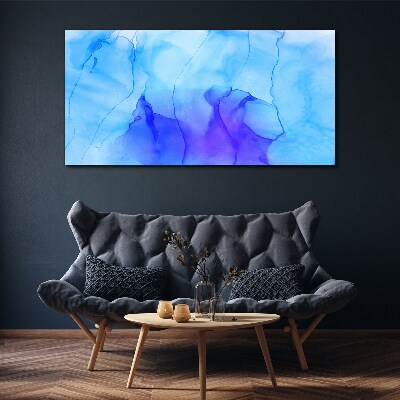 Waves of Blue and Violet Canvas Wall art