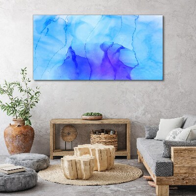 Waves of Blue and Violet Canvas Wall art