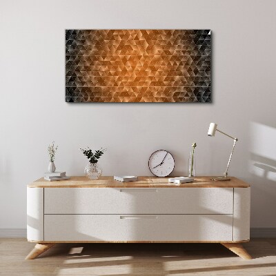 Geometry in shades of brown Canvas Wall art