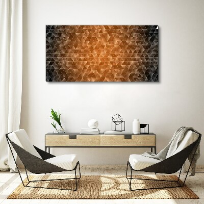 Geometry in shades of brown Canvas Wall art