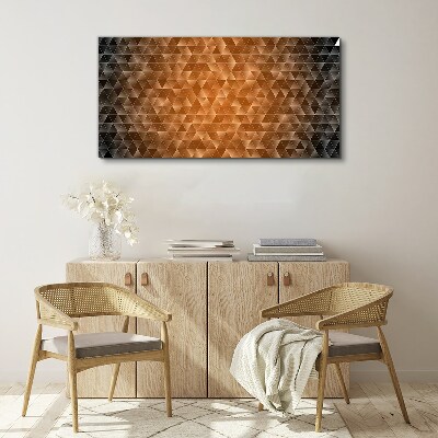Geometry in shades of brown Canvas Wall art
