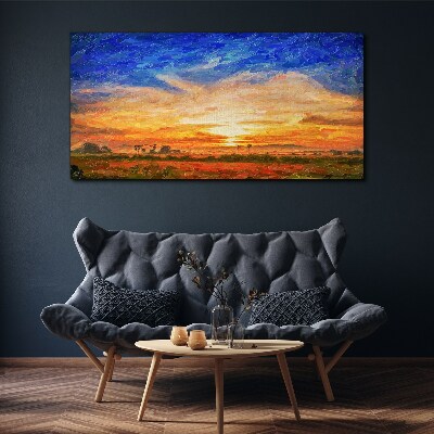 Painting sunset Canvas Wall art