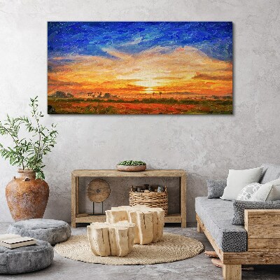 Painting sunset Canvas Wall art