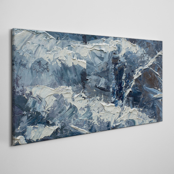 Winter landscape in shades of blue Canvas Wall art