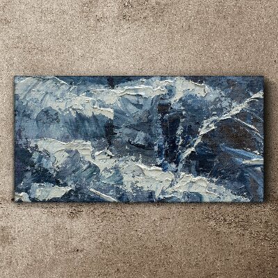 Winter landscape in shades of blue Canvas Wall art