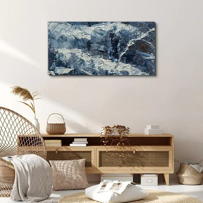 Winter landscape in shades of blue Canvas Wall art