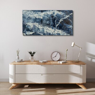 Winter landscape in shades of blue Canvas Wall art