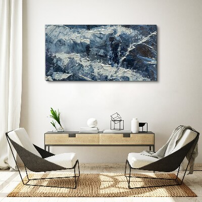 Winter landscape in shades of blue Canvas Wall art