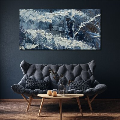 Winter landscape in shades of blue Canvas Wall art