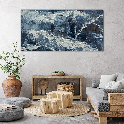 Winter landscape in shades of blue Canvas Wall art