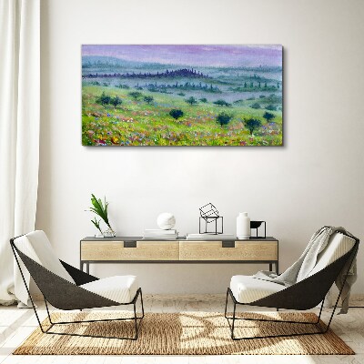 Landscape in pastel colors Canvas Wall art