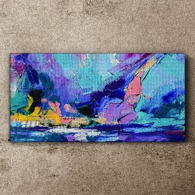 Abstract landscape in shades of purple Canvas Wall art