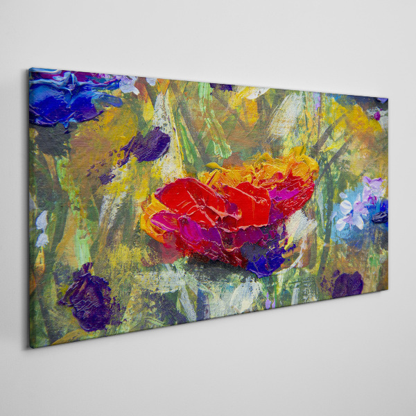 Colorful Floral Expressionism Canvas Wall art