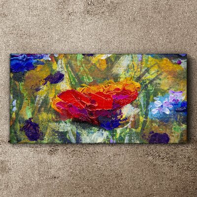 Abstract flowers Canvas Wall art