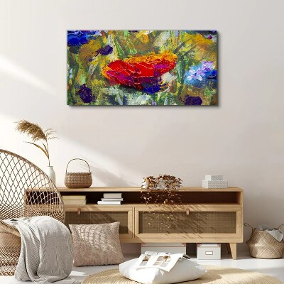 Abstract flowers Canvas Wall art