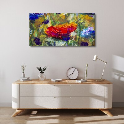 Abstract flowers Canvas Wall art