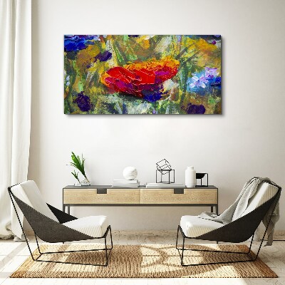 Colorful Floral Expressionism Canvas Wall art