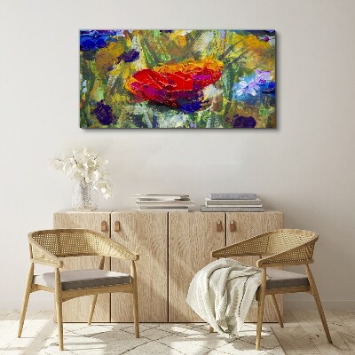 Abstract flowers Canvas Wall art