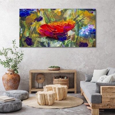 Abstract flowers Canvas Wall art