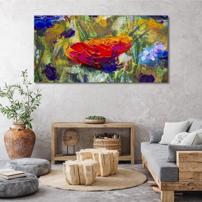 Colorful Floral Expressionism Canvas Wall art