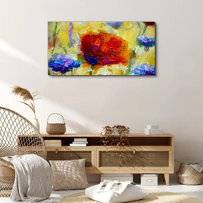 Abstract flowers Canvas Wall art