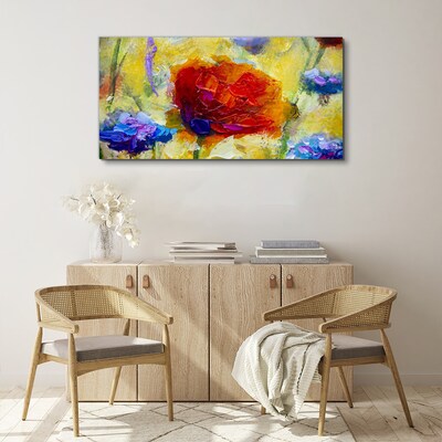 Abstract flowers Canvas Wall art