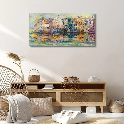 City water abstraction Canvas Wall art