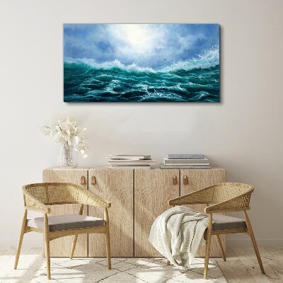 Nature sea storm Canvas Wall art