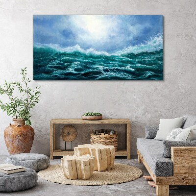 Nature sea storm Canvas Wall art