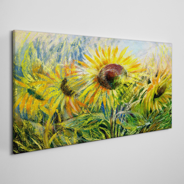 Sunflowers in the summer sun Canvas Wall art