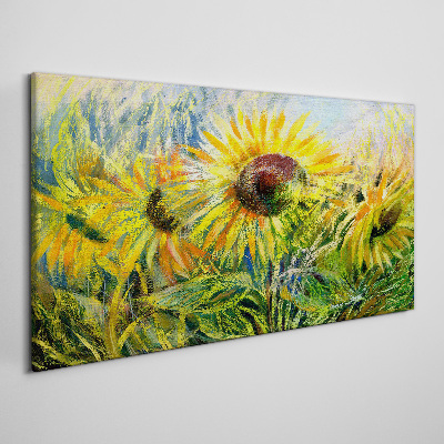 Sunflowers in the summer sun Canvas Wall art