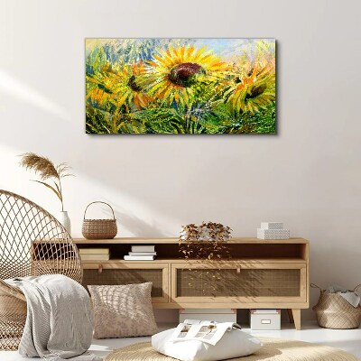 Sunflowers in the summer sun Canvas Wall art