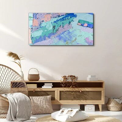 Abstract landscapes in pastel colors Canvas Wall art