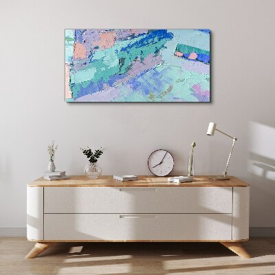 Abstract landscapes in pastel colors Canvas Wall art
