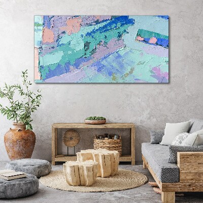 Abstract landscapes in pastel colors Canvas Wall art