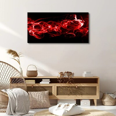 Dancing red streaks Canvas Wall art
