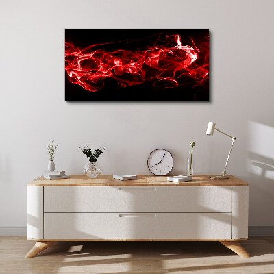 Dancing red streaks Canvas Wall art
