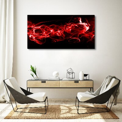 Dancing red streaks Canvas Wall art