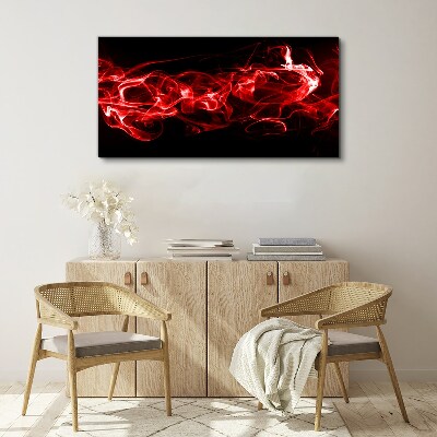 Dancing red streaks Canvas Wall art