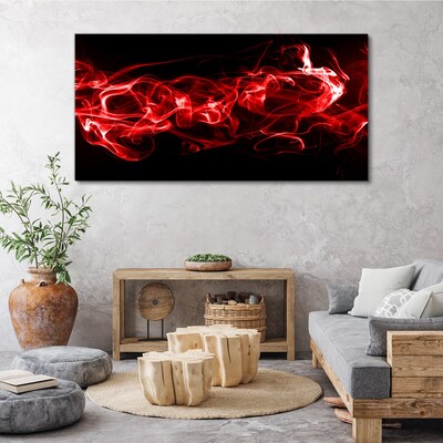 Dancing red streaks Canvas Wall art