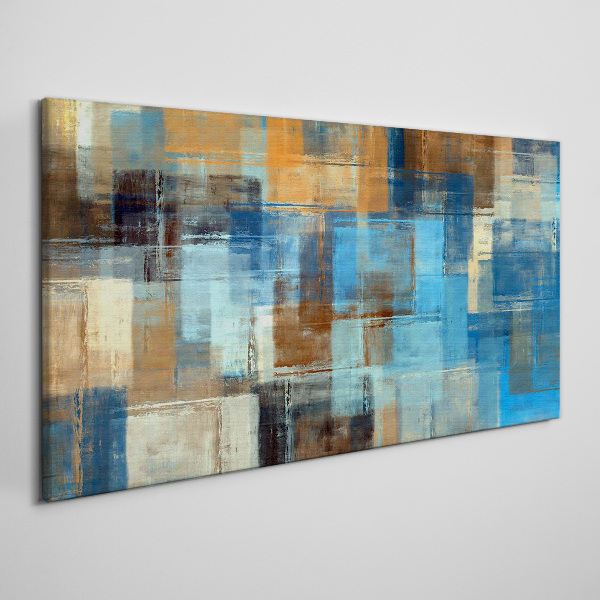 Abstract mosaic of blue tones Canvas Wall art