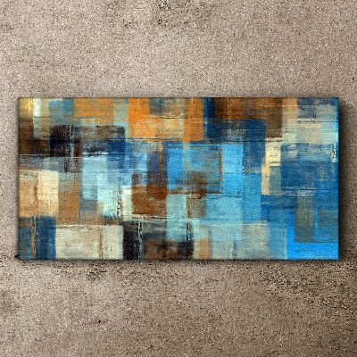 Abstract mosaic of blue tones Canvas Wall art
