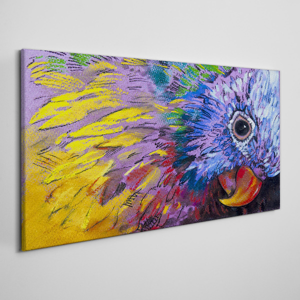Colorful portrait of a parrot Canvas Wall art