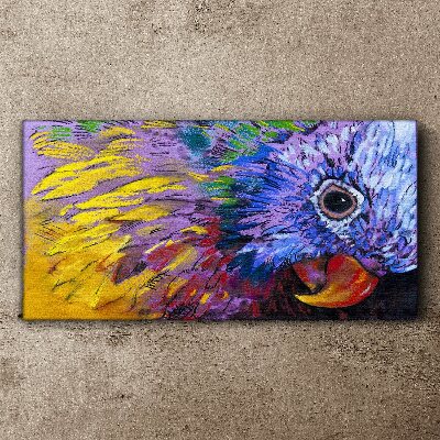 Colorful portrait of a parrot Canvas Wall art