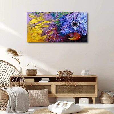 Colorful portrait of a parrot Canvas Wall art