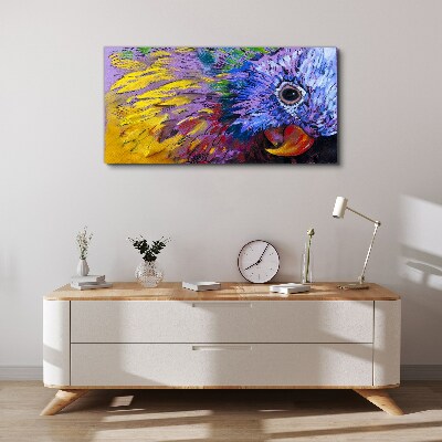 Colorful portrait of a parrot Canvas Wall art