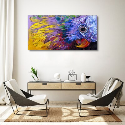 Colorful portrait of a parrot Canvas Wall art