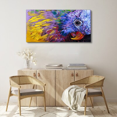 Colorful portrait of a parrot Canvas Wall art