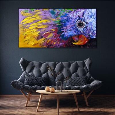 Colorful portrait of a parrot Canvas Wall art