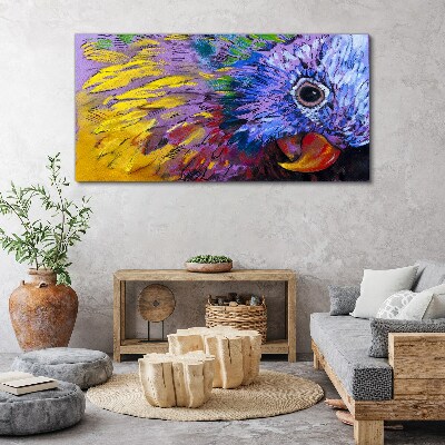 Colorful portrait of a parrot Canvas Wall art
